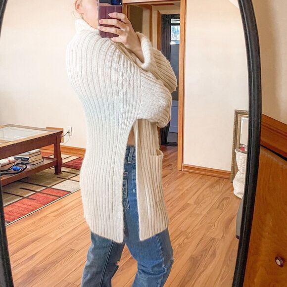 Peruvian Connection Ivory Turtleneck Knit Sweater L - Picture 2 of 7